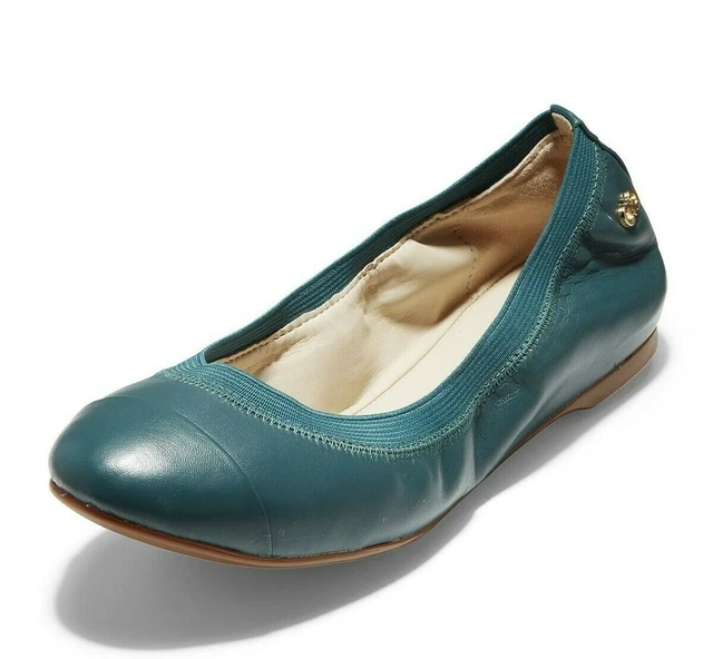 COLE HAAN ELBRIDGE Ballet Flats Palm Tropical Canvas Sz 6.5B